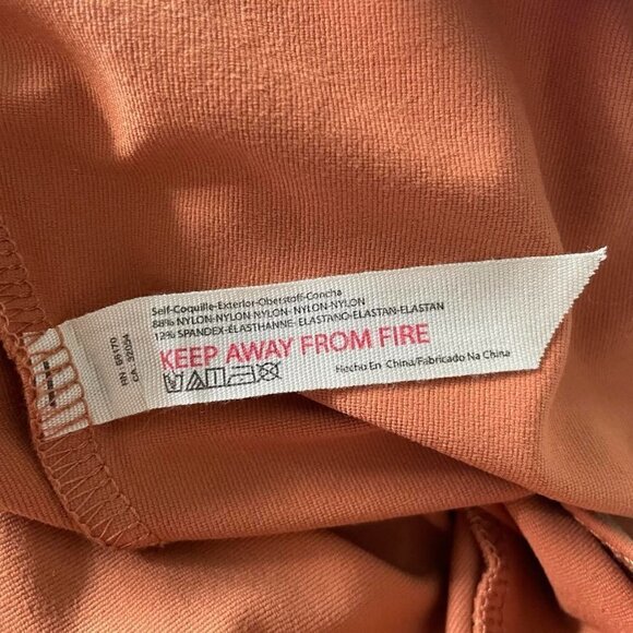 Free People Size Small Rust Bodysuit Sleeveless Spaghetti Strap Criss Cross - Picture 6 of 7